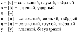 фонетический анализ слова «солнцу».
